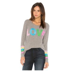 Chaser Rainbow Stripe Love Tee Sweatshirt M